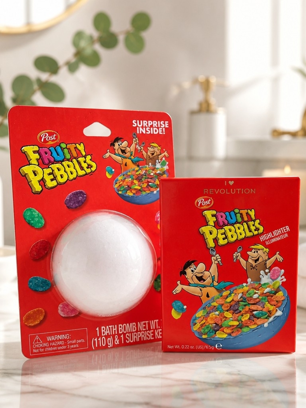 Post Fruity Pebbles Bath Bomb & Highlighter Set